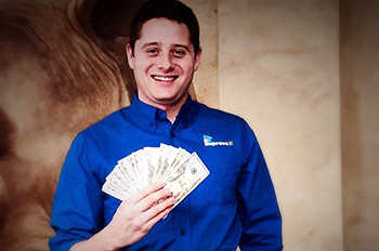 Marketing representatives earns bonus from contest.